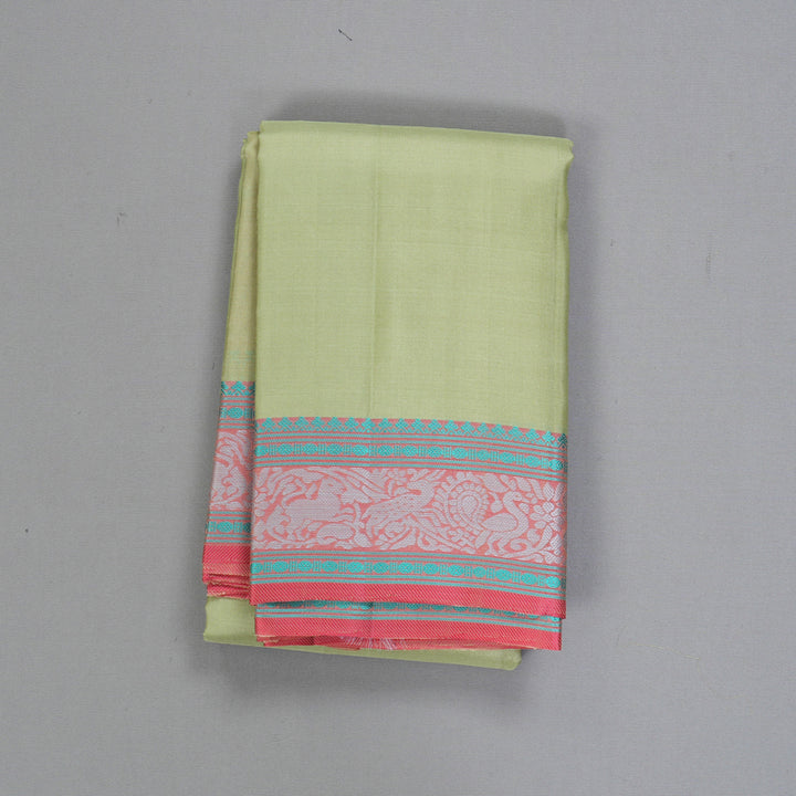 Hayagrivas Handloom Light Elaichi Green Kanjivaram Silk Saree KBF287E11-2