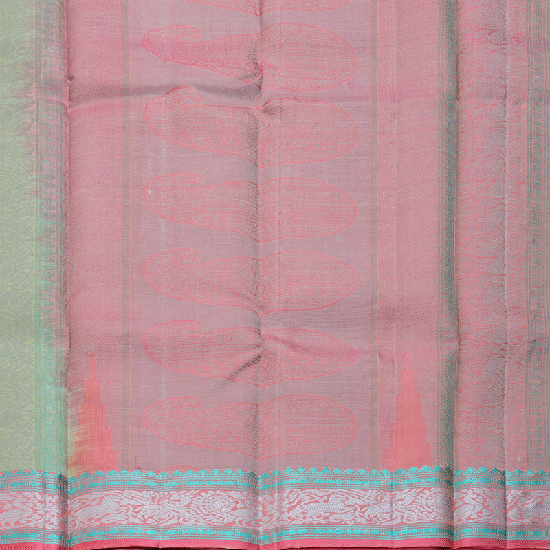 Hayagrivas Handloom Light Elaichi Green Kanjivaram Silk Saree KBF287E11-2