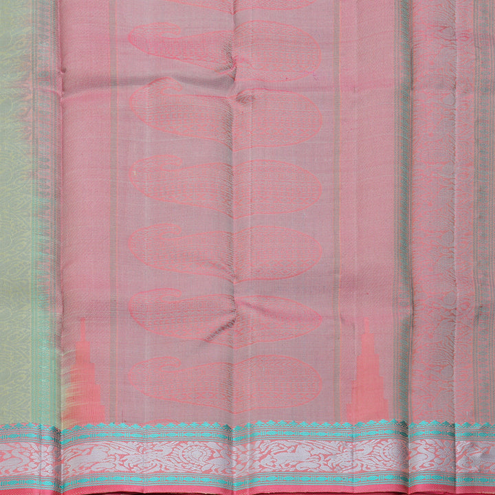 Hayagrivas Handloom Light Elaichi Green Kanjivaram Silk Saree KBF287E11-2
