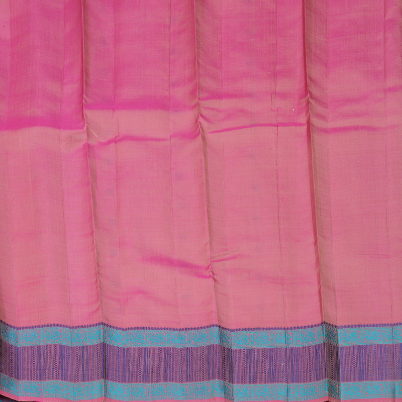 Hayagrivas Handloom Cream Kanjivaram Silk Saree with Pink Border KBF287E12-3