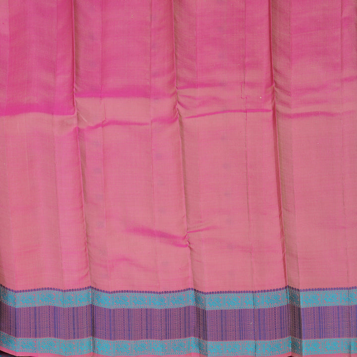 Hayagrivas Handloom Cream Kanjivaram Silk Saree with Pink Border KBF287E12-3