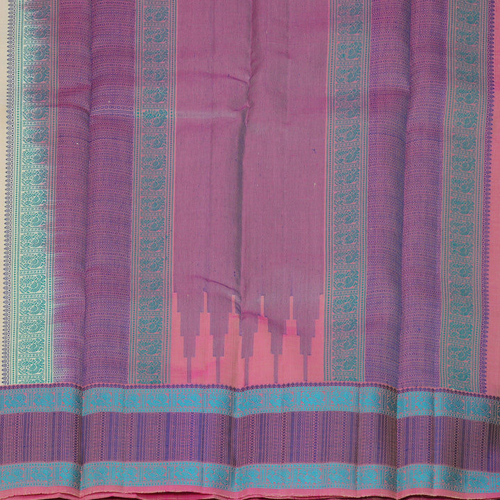 Hayagrivas Handloom Cream Kanjivaram Silk Saree with Pink Border KBF287E12-3