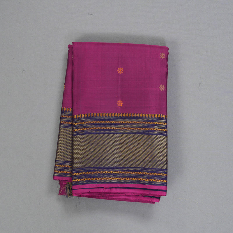 Hayagrivas Handloom Pinkish-Purple Kanjivaram Silk Saree KBF287E13-2