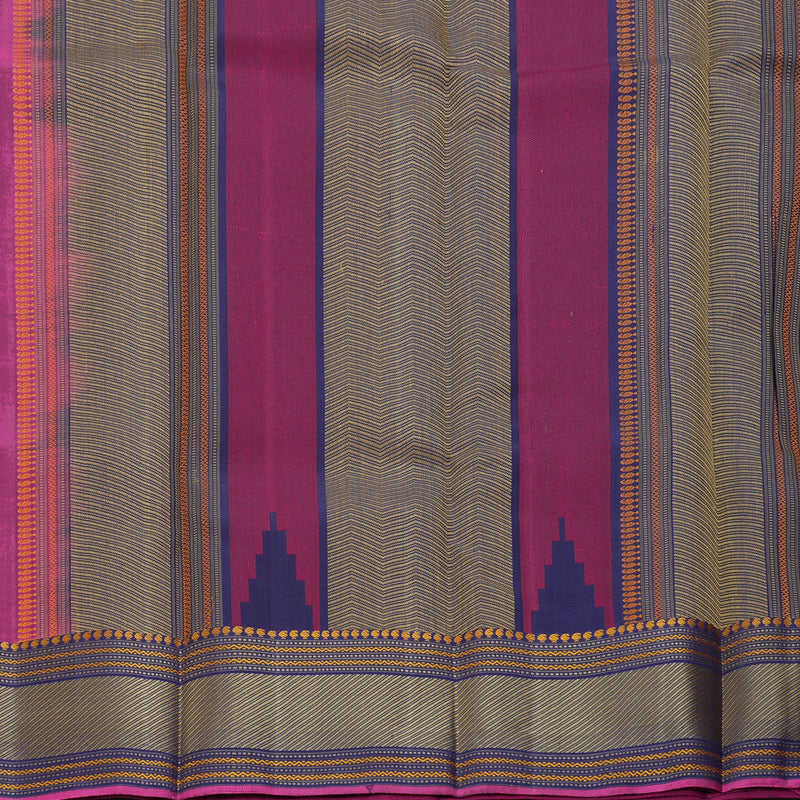 Hayagrivas Handloom Pinkish-Purple Kanjivaram Silk Saree KBF287E13-2