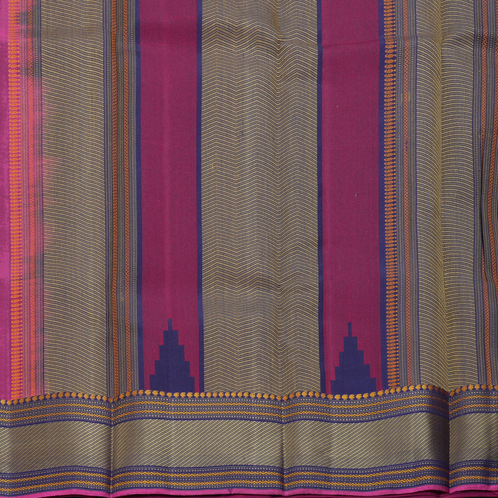Hayagrivas Handloom Pinkish-Purple Kanjivaram Silk Saree KBF287E13-2