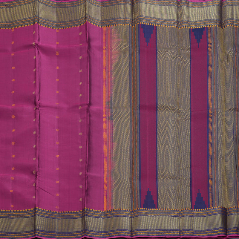 Hayagrivas Handloom Pinkish-Purple Kanjivaram Silk Saree KBF287E13-2