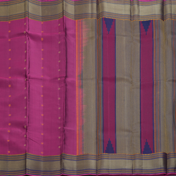 Hayagrivas Handloom Pinkish-Purple Kanjivaram Silk Saree KBF287E13-2