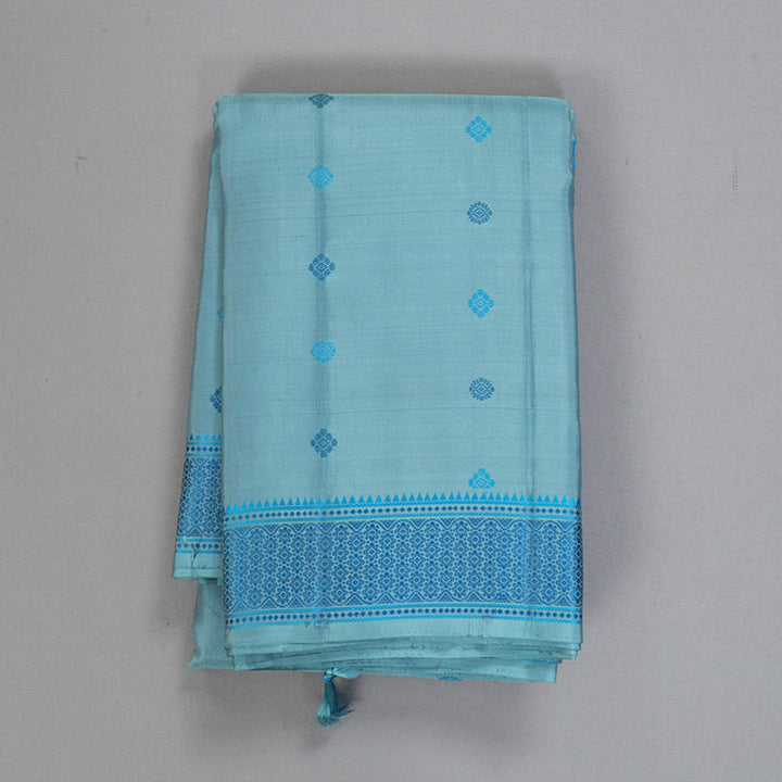 Hayagrivas Handloom Powder Blue Kanjivaram Silk Saree KBF287E16-1