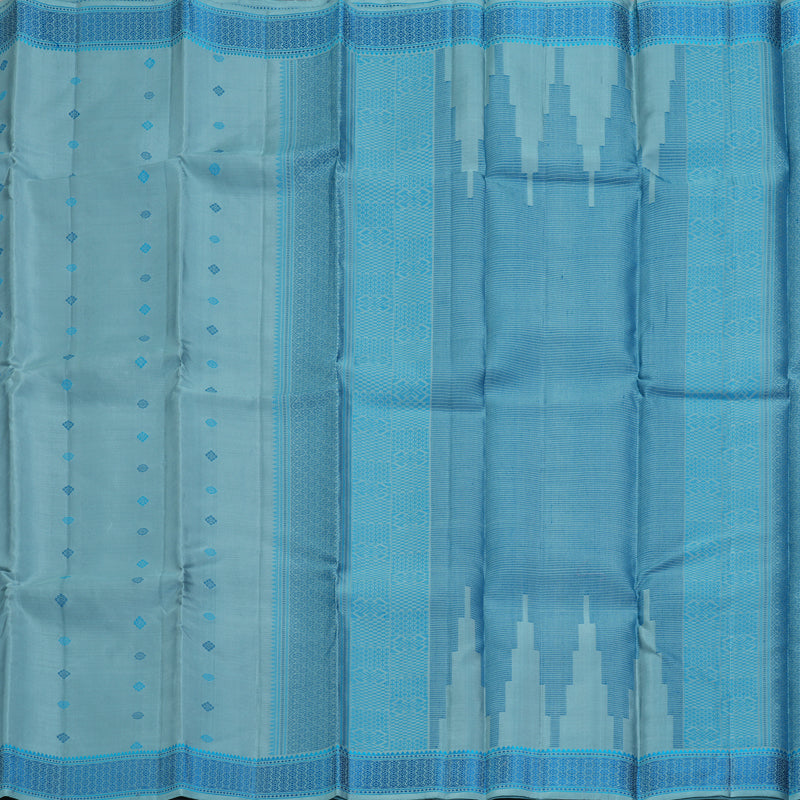Hayagrivas Handloom Powder Blue Kanjivaram Silk Saree KBF287E16-1