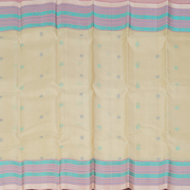 Hayagrivas Handloom Sandal Kanjivaram Silk Saree with Lotus Pink Border KBF287E2-3