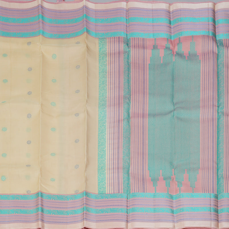 Hayagrivas Handloom Sandal Kanjivaram Silk Saree with Lotus Pink Border KBF287E2-3