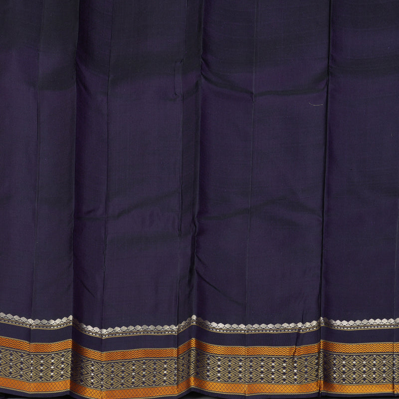 Hayagrivas Handloom Magenta Kanjivaram Silk Saree with Violet Border KBF287E3-2