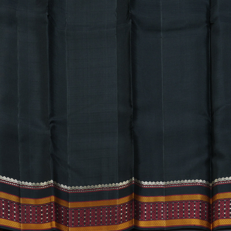 Hayagrivas Handloom Black Kanjivaram Silk Saree KBF287E3-4