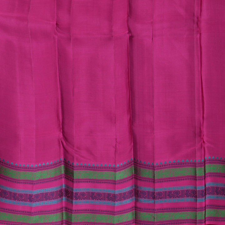 Hayagrivas Handloom Purple Kanjivaram Silk Saree with Magenta Border KBF287E7-4