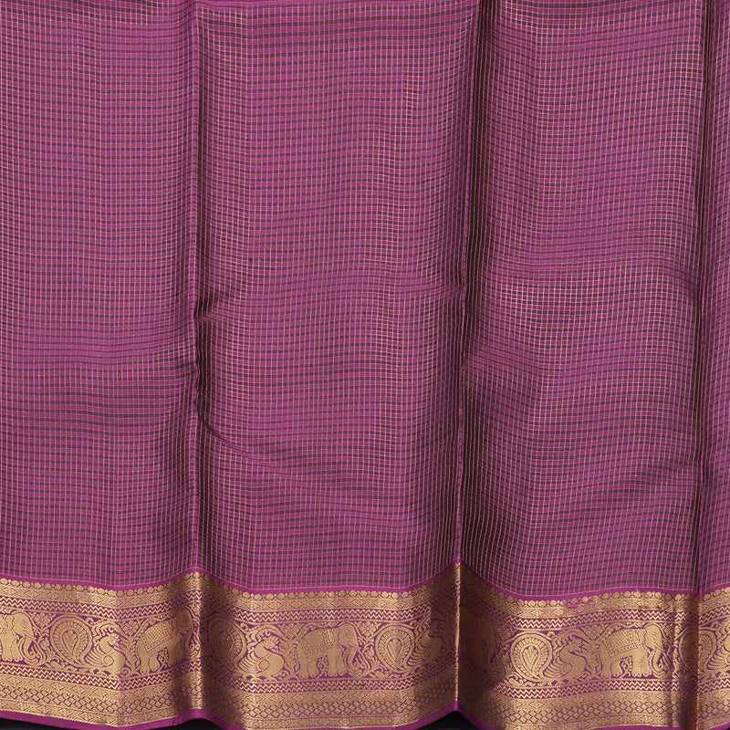Hayagrivas Handloom Nagapazham Kanjivaram Silk Saree with Wine Purple Border KBF289E1-11