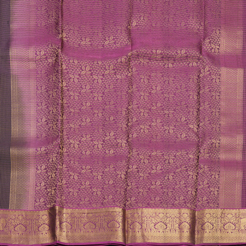 Hayagrivas Handloom Nagapazham Kanjivaram Silk Saree with Wine Purple Border KBF289E1-11