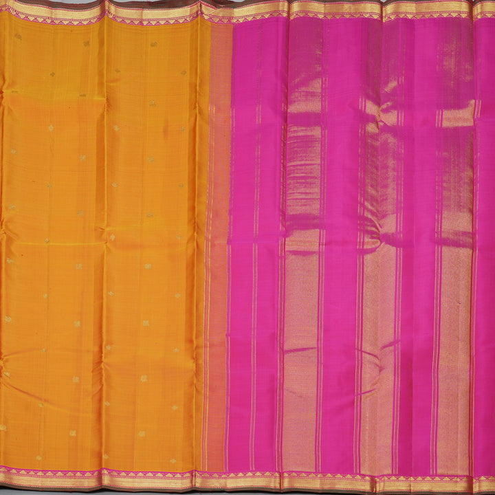 Hayagrivas Handloom Sunset Orange Kanjivaram Silk Saree KBF290E1-2