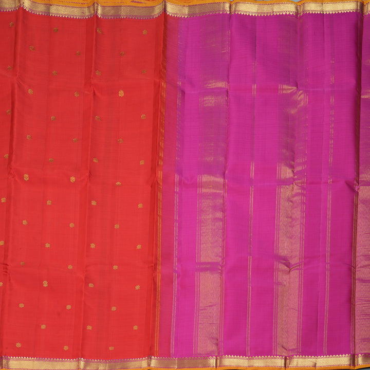 Hayagrivas Handloom Red Kanjivaram Silk Saree KBF290E1-6
