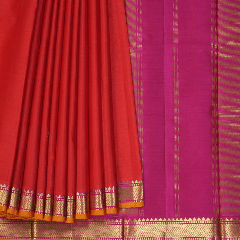 Hayagrivas Handloom Red Kanjivaram Silk Saree KBF290E1-6
