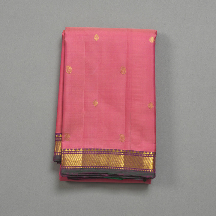 Hayagrivas Handloom Rose Pink Kanjivaram Silk Saree KBF290E1-7