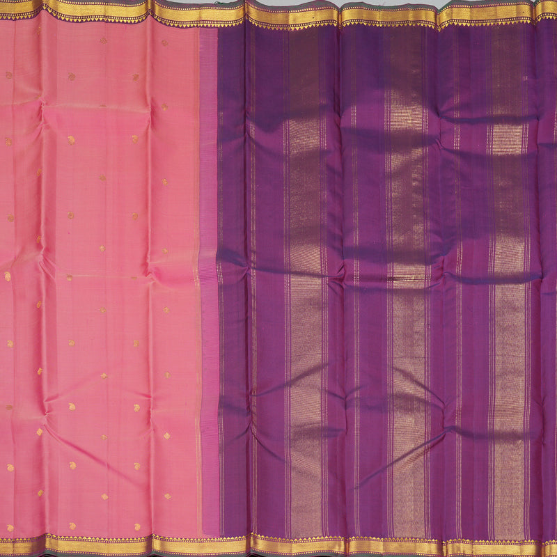 Hayagrivas Handloom Rose Pink Kanjivaram Silk Saree KBF290E1-7