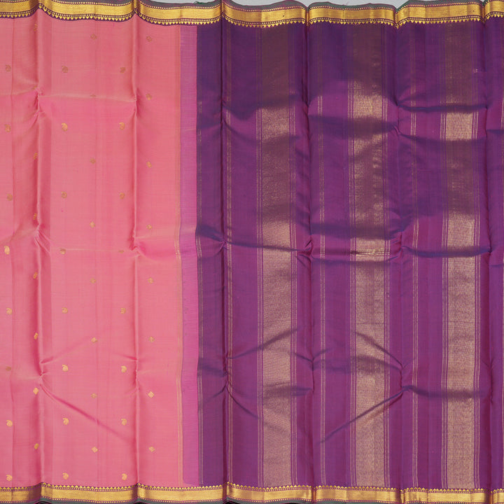 Hayagrivas Handloom Rose Pink Kanjivaram Silk Saree KBF290E1-7