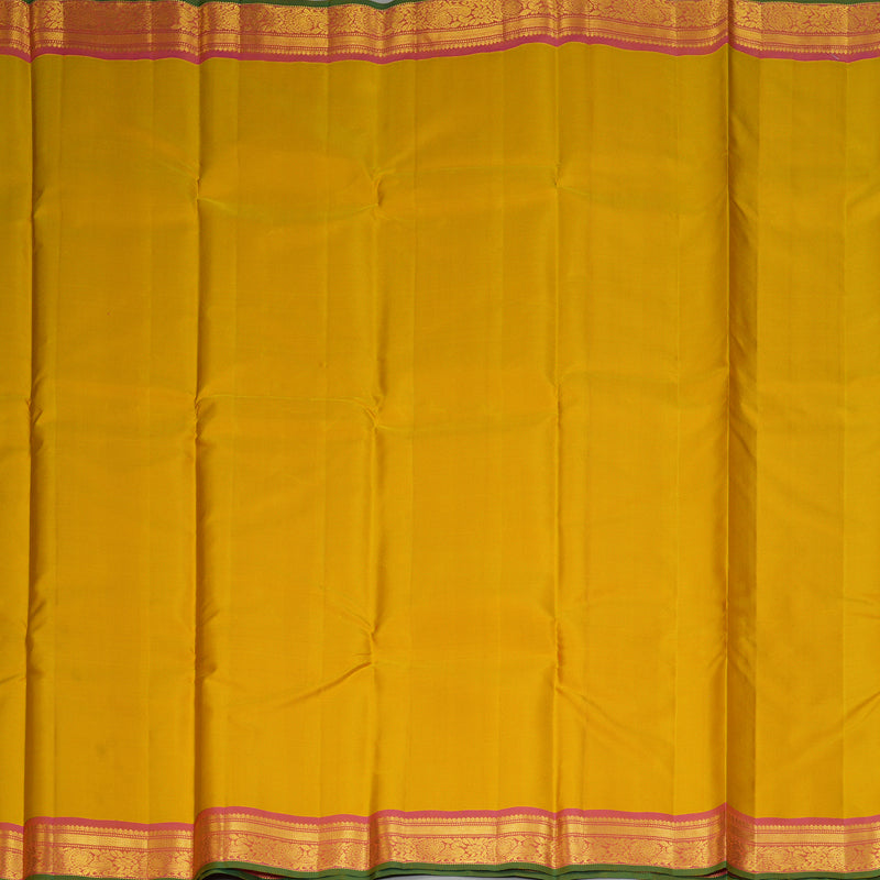 Hayagrivas Handloom Mango Yellow Kanjivaram Silk Saree KBF290E2-3