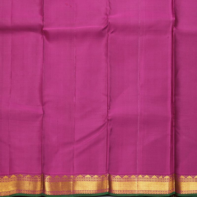 Hayagrivas Handloom Coffee Brown Kanjivaram Silk Saree with Magenta Border KBF290E2-5