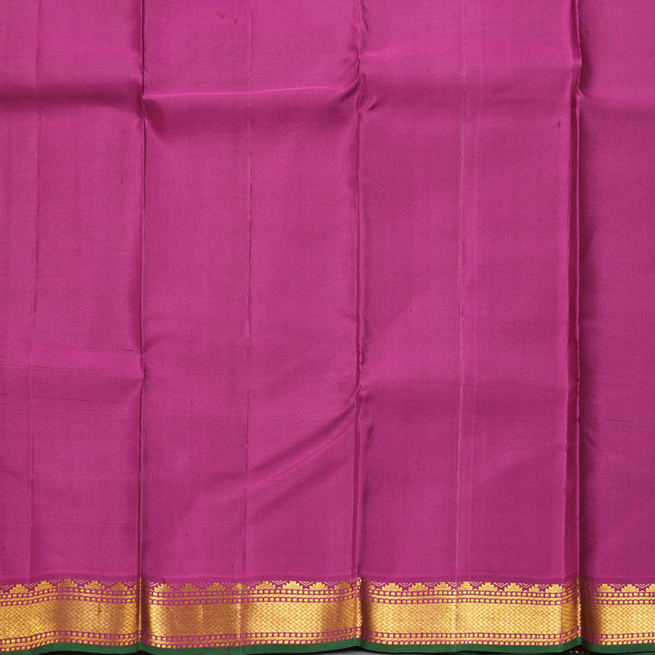Hayagrivas Handloom Coffee Brown Kanjivaram Silk Saree with Magenta Border KBF290E2-5