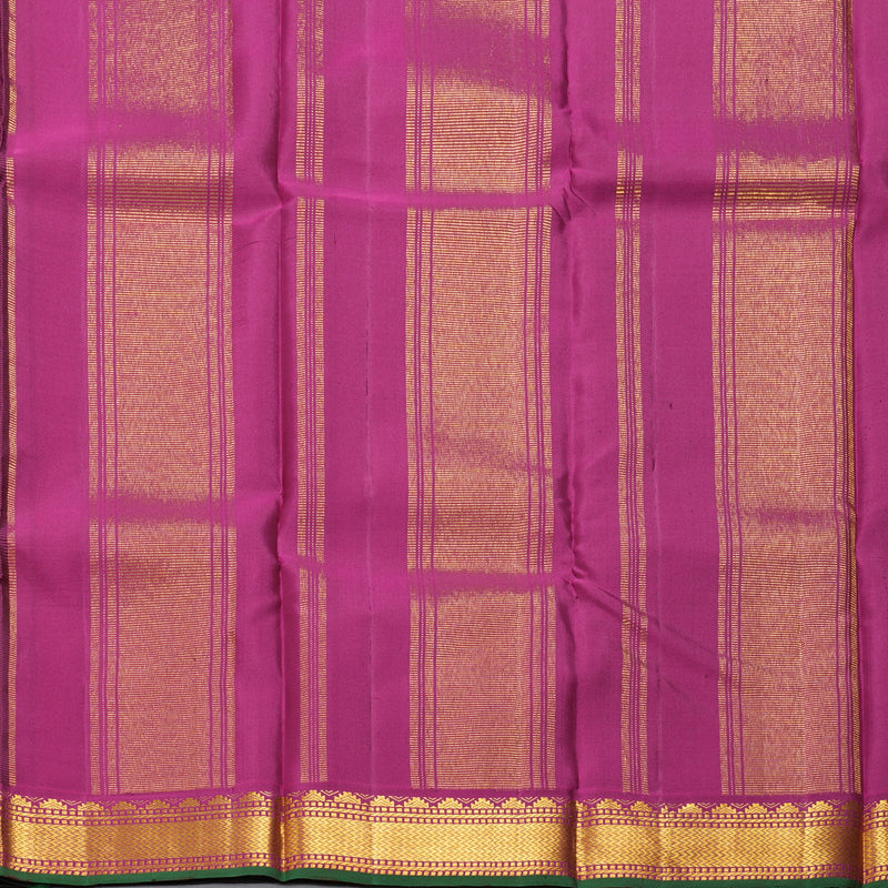 Hayagrivas Handloom Coffee Brown Kanjivaram Silk Saree with Magenta Border KBF290E2-5