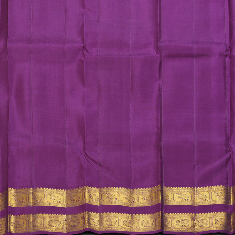 Hayagrivas Handloom Magenta Kanjivaram Silk Saree with Purple Border KBF291E2-2