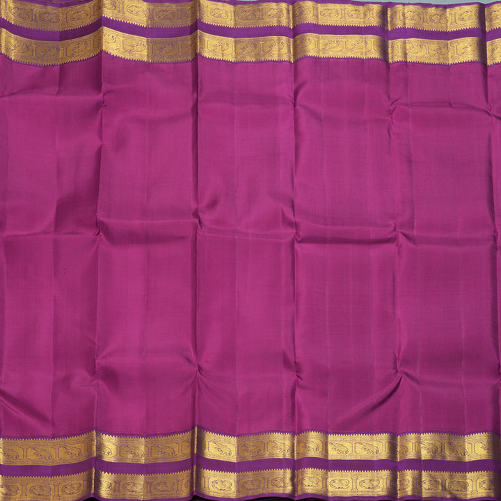 Hayagrivas Handloom Magenta Kanjivaram Silk Saree with Purple Border KBF291E2-2
