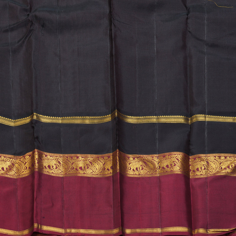 Hayagrivas Handloom Pista Green Kanjivaram Silk Saree with Ganga Jamuna Border KBF293E1-1