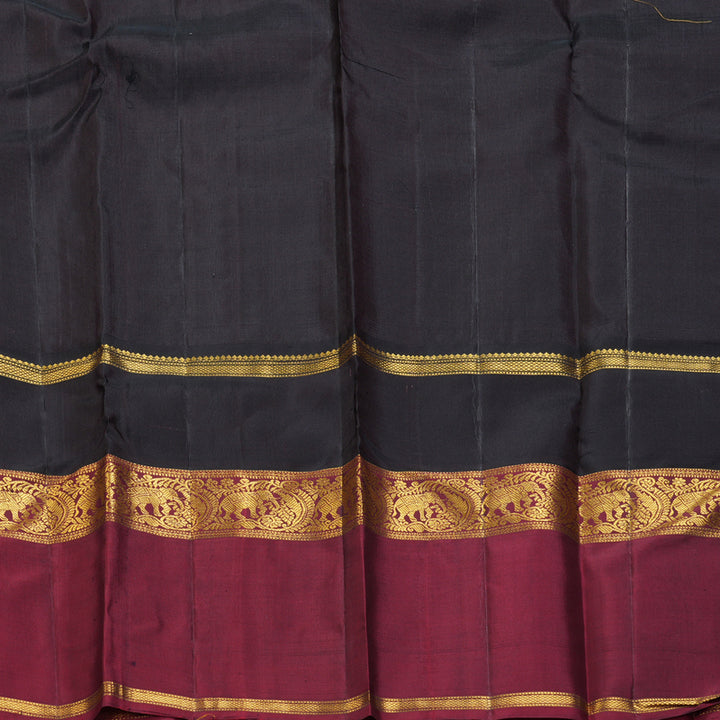 Hayagrivas Handloom Pista Green Kanjivaram Silk Saree with Ganga Jamuna Border KBF293E1-1
