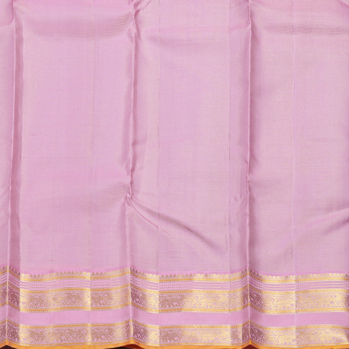 Hayagrivas Handloom Ramar Blue Kanjivaram Silk Saree with Rose Pink Border KBF293E4-3