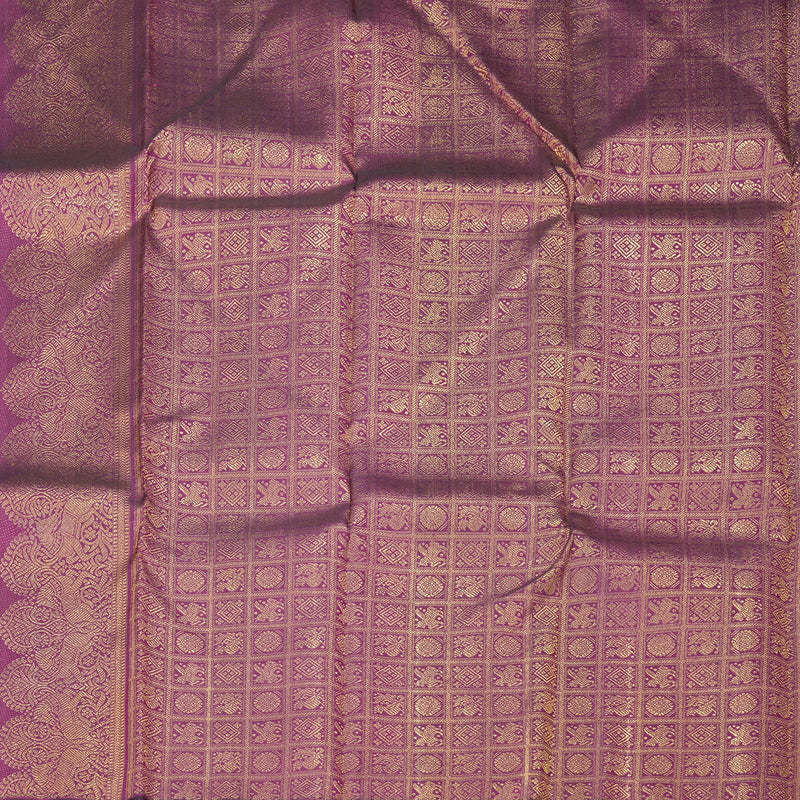 Hayagrivas Handloom Rust Orange Kanjivaram Silk Saree KBF294E2-1