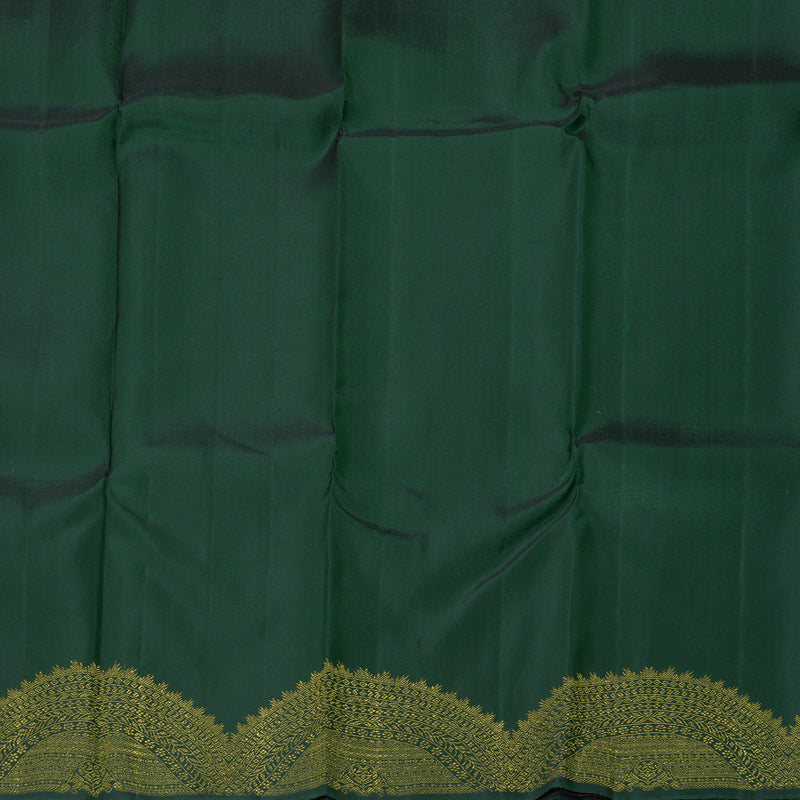 Hayagrivas Handloom Purple Kanjivaram Silk Saree with Bottle Green Border KBF294E4-1