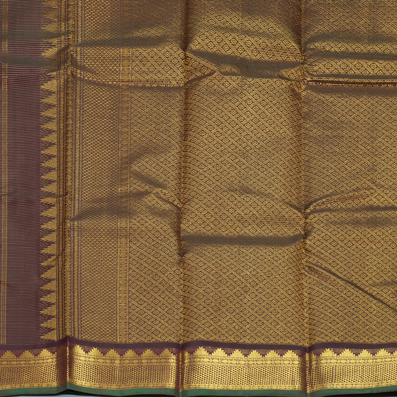 Hayagrivas Handloom Deep Plum Purple Kanjivaram Silk Saree KBF295E1-1