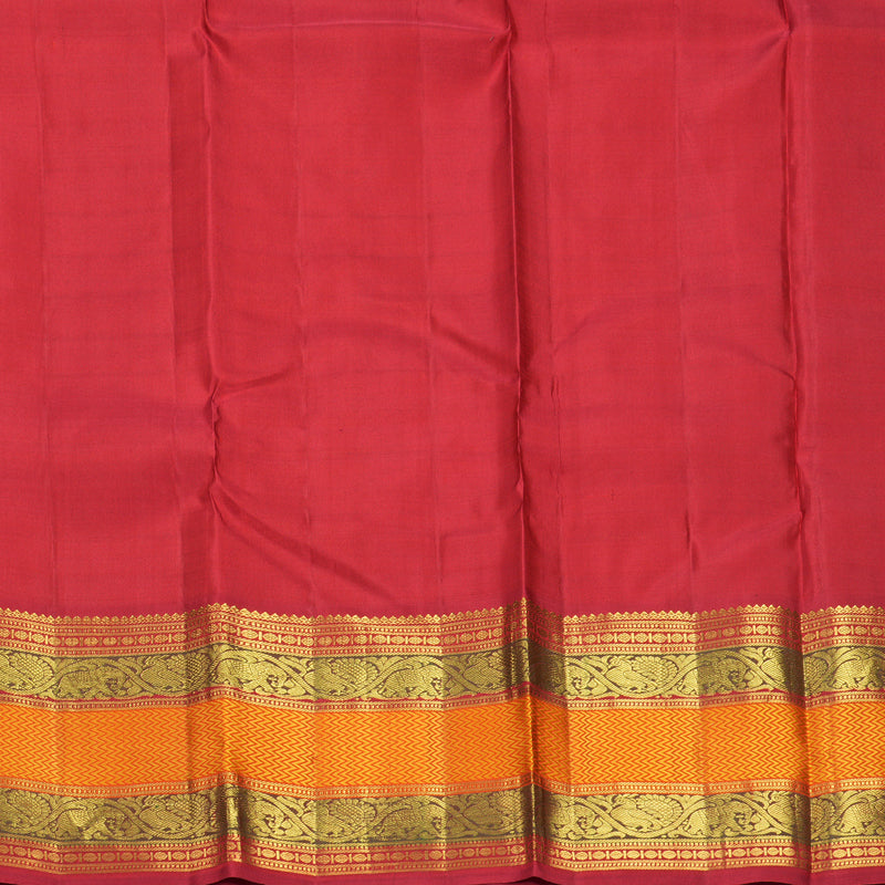 Hayagrivas Handloom Beige Kanjivaram Silk Saree KBF295E11-1