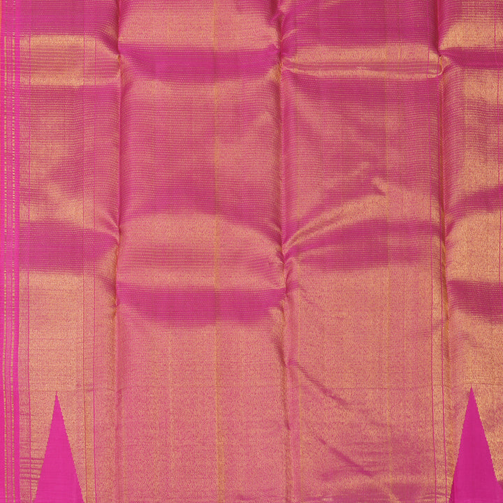 Hayagrivas Handloom Yellow Kanjivaram Silk Saree with Multicolour Border KBF295E12-1