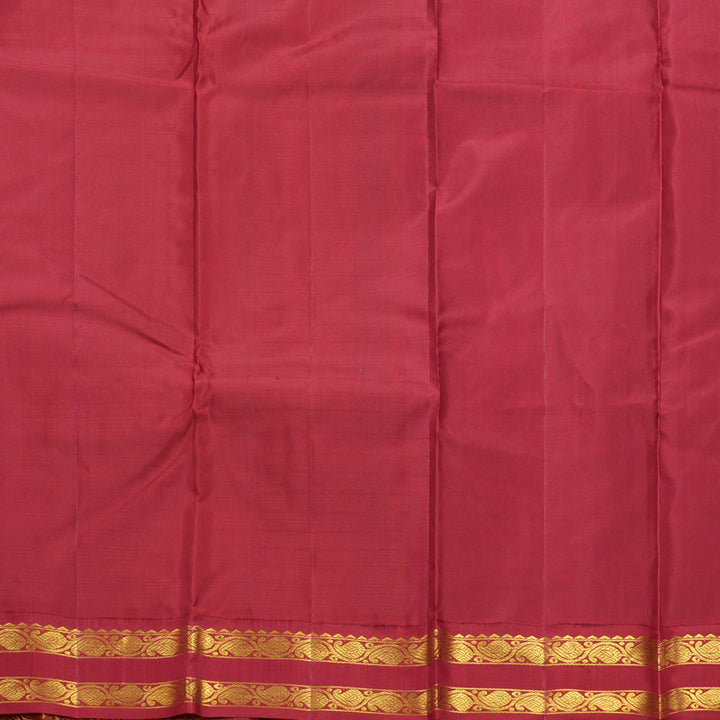 Hayagrivas Handloom Mambazham Orange Kanjivaram Silk Saree with Ganga Jamuna Border KBF295E8-1