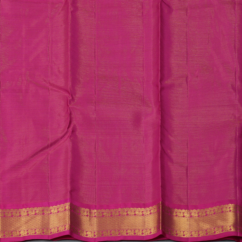 Hayagrivas Handloom Purple Kanjivaram Silk Saree with Rani Pink Border KBF296E3-2