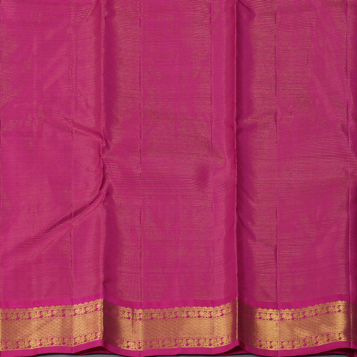 Hayagrivas Handloom Purple Kanjivaram Silk Saree with Rani Pink Border KBF296E3-2
