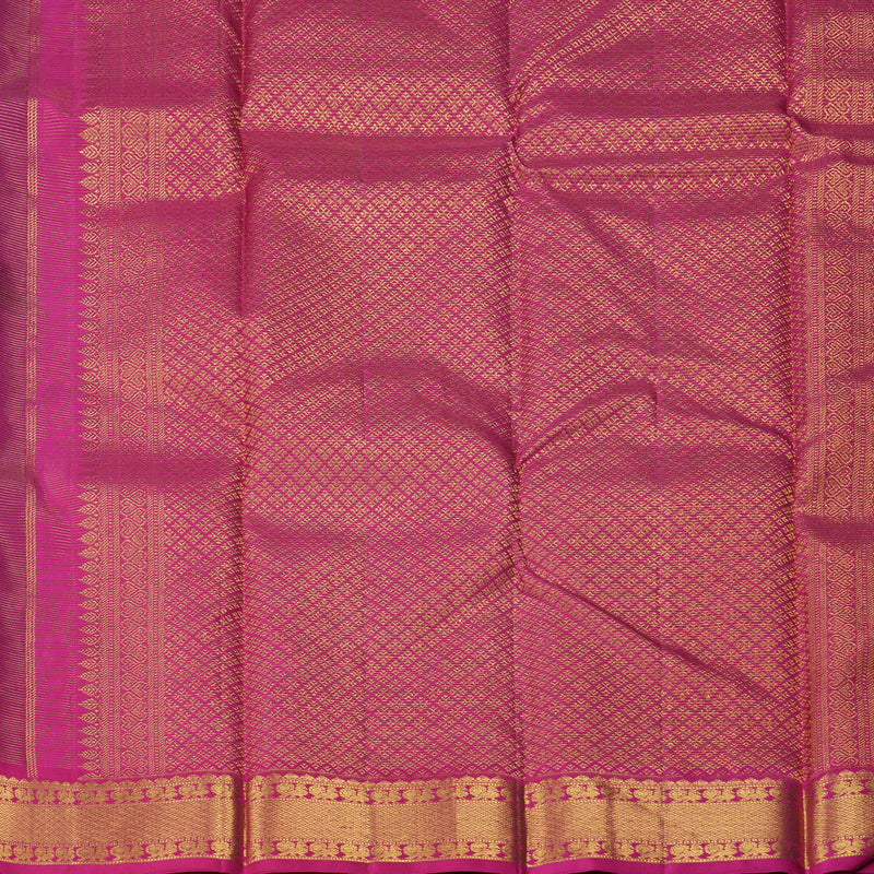 Hayagrivas Handloom Purple Kanjivaram Silk Saree with Rani Pink Border KBF296E3-2