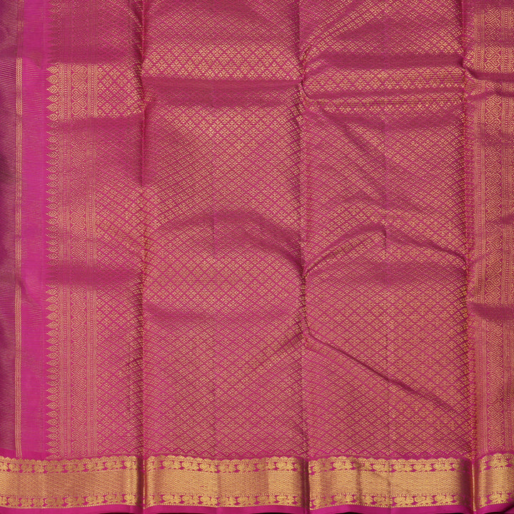 Hayagrivas Handloom Purple Kanjivaram Silk Saree with Rani Pink Border KBF296E3-2