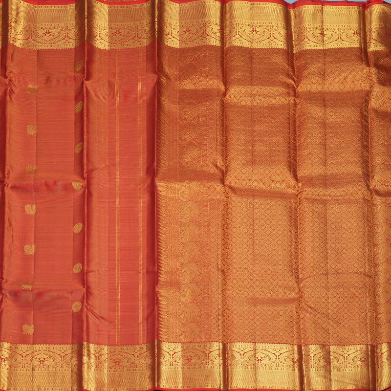 Hayagrivas Handloom Red Kanjivaram Silk Saree KBF296E4-1