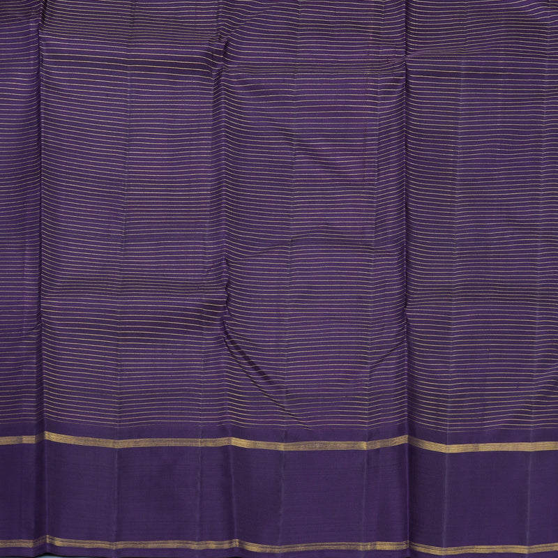 Hayagrivas Handloom Multicolour Checks Kanjivaram Silk Saree with Purple Border KBF297E2-1