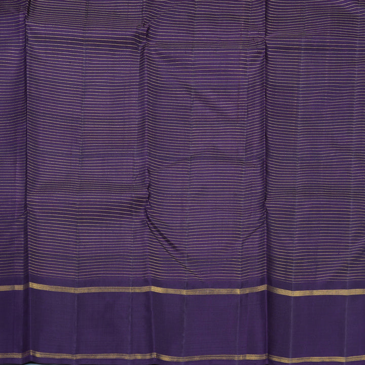 Hayagrivas Handloom Multicolour Checks Kanjivaram Silk Saree with Purple Border KBF297E2-1