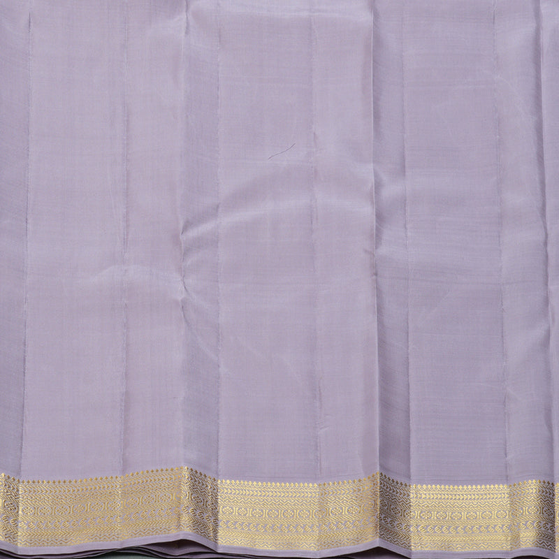 Hayagrivas Handloom Fluorescent Green Kanjivaram Silk Saree with Lilac Border KBF298E2-1