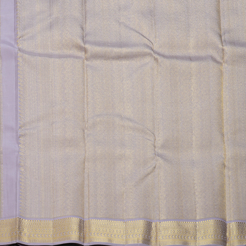 Hayagrivas Handloom Fluorescent Green Kanjivaram Silk Saree with Lilac Border KBF298E2-1